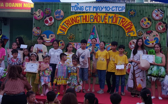 Con em May 10 vừa vui trung thu, vừa hành động vì môi trường