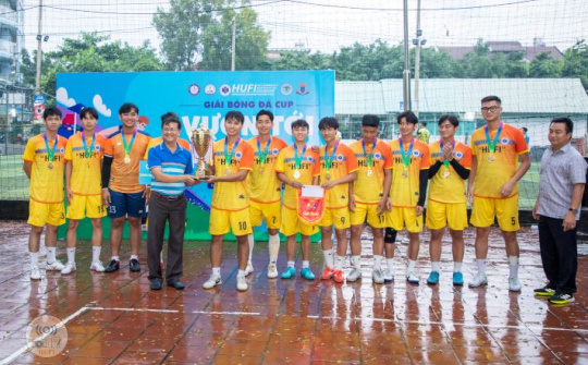 Đội tuyển HUFI vô địch tại Giải bóng đá CUP “Vươn tới tầm cao” lần I năm 2022