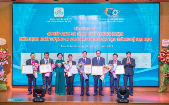 HUFI: Có thêm 6 chương trình đào tạo được chứng nhận kiểm định chất lượng giáo dục