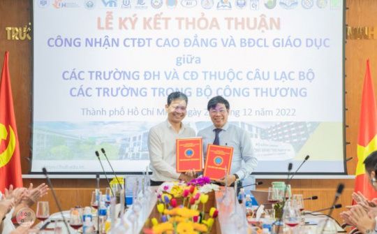 Ký kết thỏa thuận Công nhận chương trình đào tạo cao đẳng và Đảm bảo chất lượng giáo dục giữa các trường thuộc Bộ Công Thương