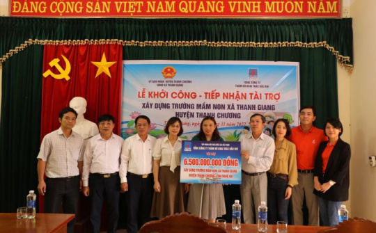 PVEP: Tài trợ xây dựng Trường mầm non tại huyện Thanh Chương, tỉnh Nghệ An