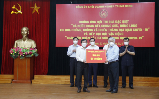 VNSTEEL tiếp tục ủng hộ 1 tỷ đồng cho công tác phòng chống dịch Covid-19