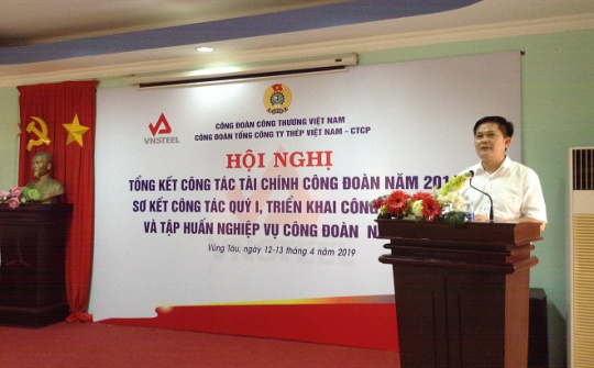 Công đoàn VNSTEEL sơ kết quý I: Đảm bảo việc làm, ổn định thu nhập cho người lao động