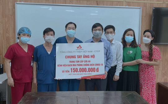 Người lao động VNSTEEL hỗ trợ Bệnh viện Bạch Mai chống dịch COVID-19