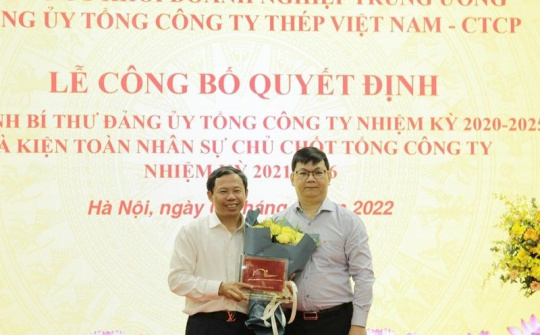 VNSTEEL công bố các quyết định về công tác cán bộ