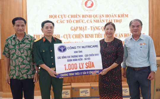 Nutricare trao tặng 1000 ly sữa tới thương binh, cựu chiến binh