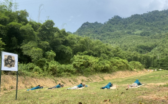 Thủy điện Trung Sơn tham gia huấn luyện tự vệ cơ quan tại BCH quân sự huyện Quan Hóa