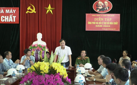 Vinapaco diễn tập ứng phó và xử lý sự cố hóa chất