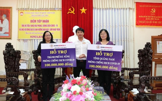 Tổng công ty Phát điện 2 ủng hộ 200 triệu đồng cho Quảng Nam, Đà Nẵng phòng chống dịch COVID-19