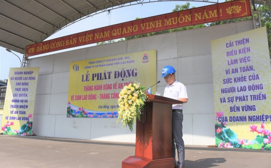 Gang thép Cao Bằng hưởng ứng Tháng hành động về ATVSLĐ - Tháng Công nhân 2022