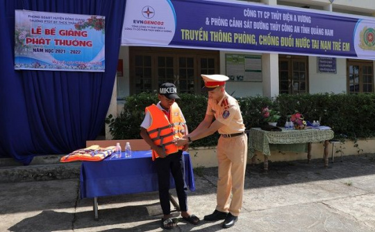 Thủy điện A Vương  phối hợp tuyên truyền phòng, chống đuối nước cho trẻ em