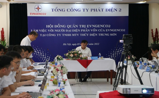 EVNGENCO2 làm việc với người đại diện phần vốn của tại Thủy điện Trung Sơn
