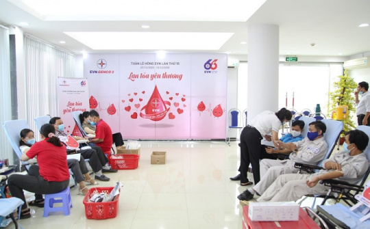 EVNGENCO 2 hưởng ứng tuần lễ hồng EVN lần VI
