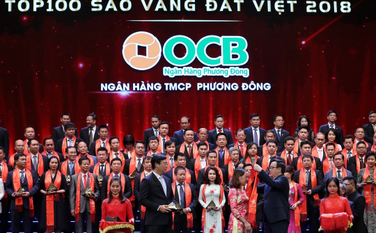 OCB đạt Top 100 doanh nghiệp Sao vàng Đất Việt 2018