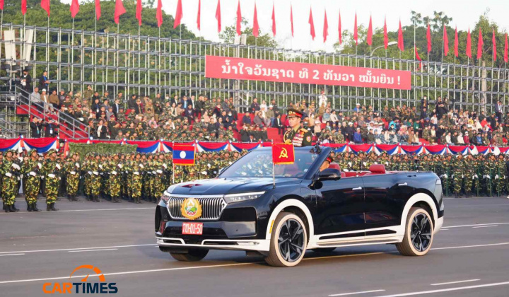 Lào sử dụng VinFast VF 9 mui trần trong Lễ diễu binh mừng Quốc khánh