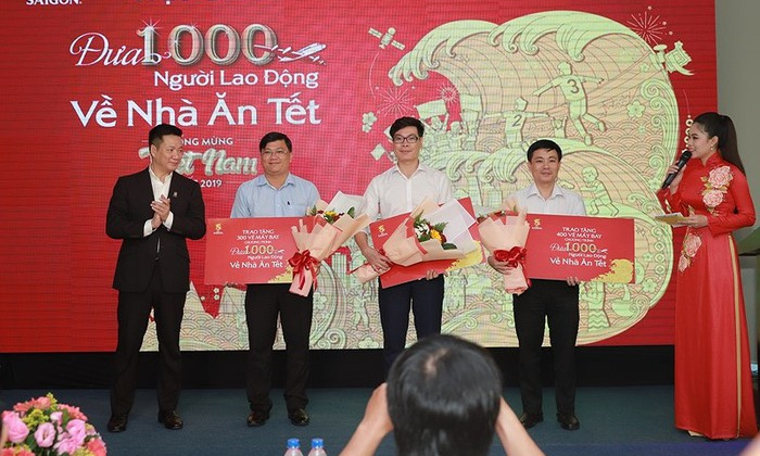 SABECO tặng 1.000 vé máy bay cho công nhân “Về nhà ăn Tết 2019”