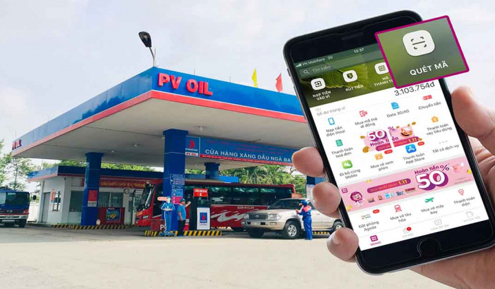 Từ 27/10, có thể dùng ví Momo thanh toán tại cây xăng PVOIL