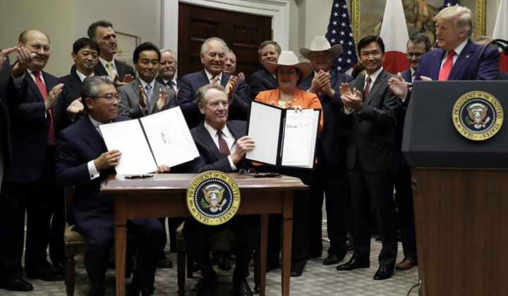 Mỹ và Nhật Bản ký kết 02 thỏa thuận thương mại