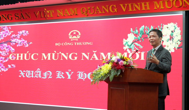 Bộ trưởng Trần Tuấn Anh chúc Tết các công chức, viên chức, người lao động ngành Công Thương nhân ngày đi làm đầu xuân Kỷ Hợi