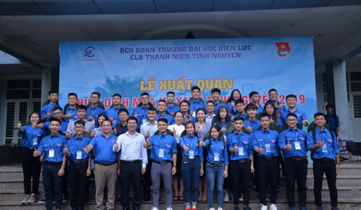 Trường Đại học Điện lực: Rộn ràng Lễ xuất quân chiến dịch mùa hè xanh 2019