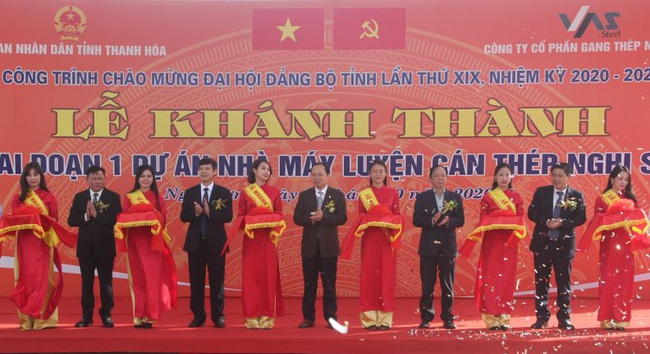 Khánh thành giai đoạn I nhà máy luyện cán thép công nghệ hàng đầu thế giới