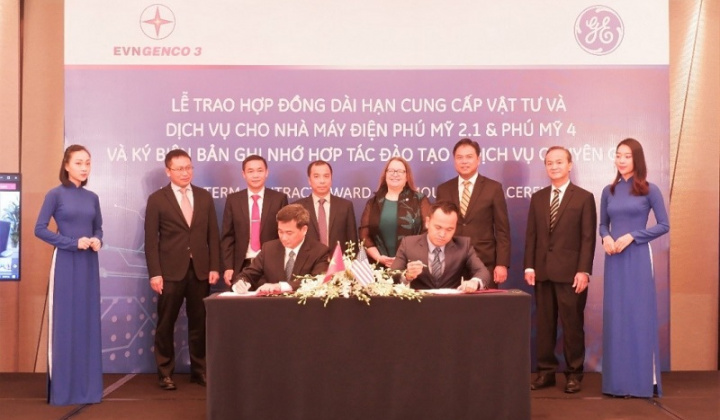 EVNGENCO 3 và GE: Ký hợp đồng cung ứng vật tư cho Nhà máy Điện Phú Mỹ 2.1, Phú Mỹ 4
