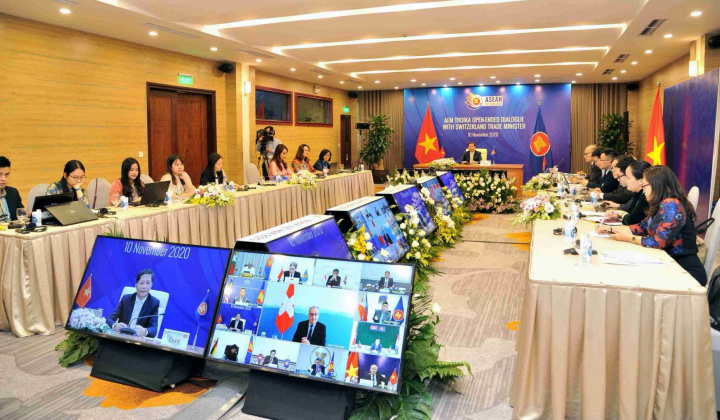 ASEAN - Thụy Sỹ: Cam kết hợp tác chặt chẽ chống lại đại dịch, phục hồi kinh tế