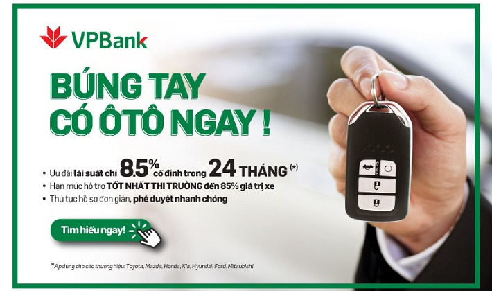 Sở hữu ô tô ‘siêu tốc” với gói vay cực hấp dẫn từ VPBank