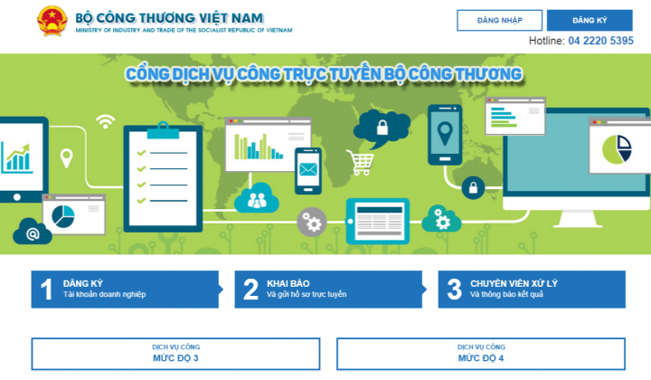 Hồ sơ trực tuyến gửi đến Bộ Công Thương chiếm 99%