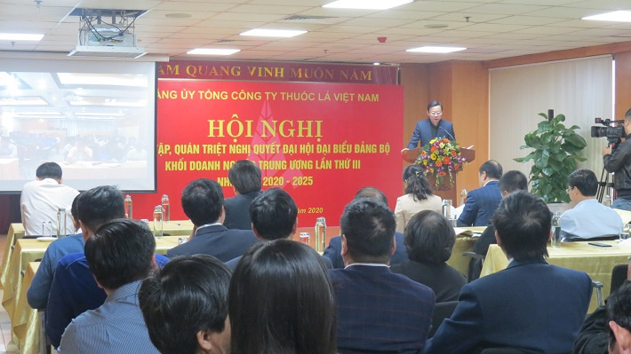 Đảng bộ Tổng công ty Thuốc lá Việt Nam: tổ chức hội nghị học tập quán triệt và triển khai thực hiện Nghị quyết Đại hội đại biểu Đảng bộ Khối Doanh nghiệp Trung ương nhiệm kỳ 2020-2025