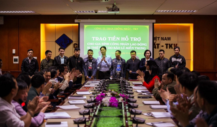 Than Thống Nhất chia sẻ khó khăn với gia đình công nhân bị thiệt hại do bão lũ