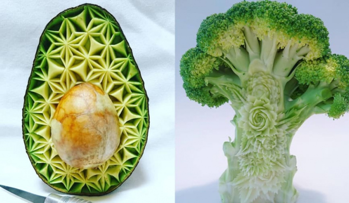 Tuyệt tác nghệ thuật  trên rau, củ, quả