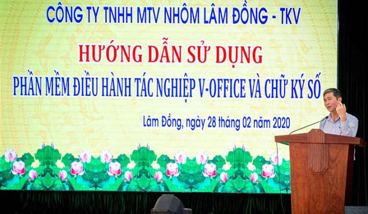 Nhôm Lâm Đồng: Ứng dụng phần mềm điều hành tác nghiệp V-Office và chữ ký số