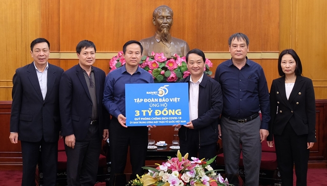 Bảo Việt ủng hỗ 3 tỷ đồng cho Quỹ Phòng chống dịch Covid-19