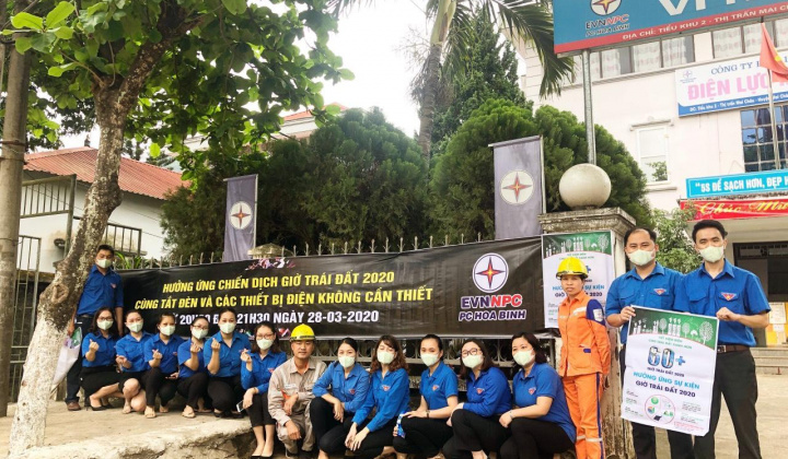 EVNNPC hưởng ứng chiến dịch Giờ Trái đất năm 2020