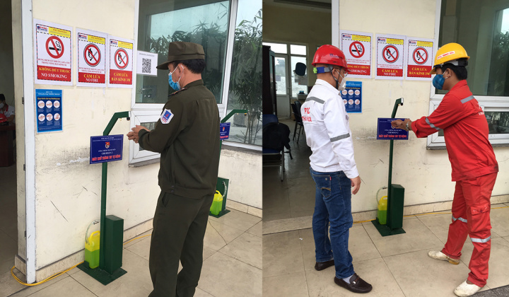 Đoàn Thanh niên PTSC Thanh Hóa chế tạo thành công máy sát khuẩn tay tự động chống dịch Covid - 19