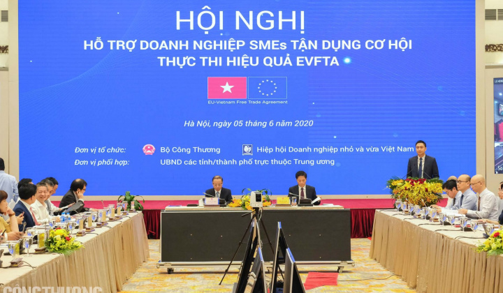 [Tin ảnh]: Hội nghị Hỗ trợ doanh nghiệp SMEs tận dụng cơ hội thực thi hiệu quả EVFTA