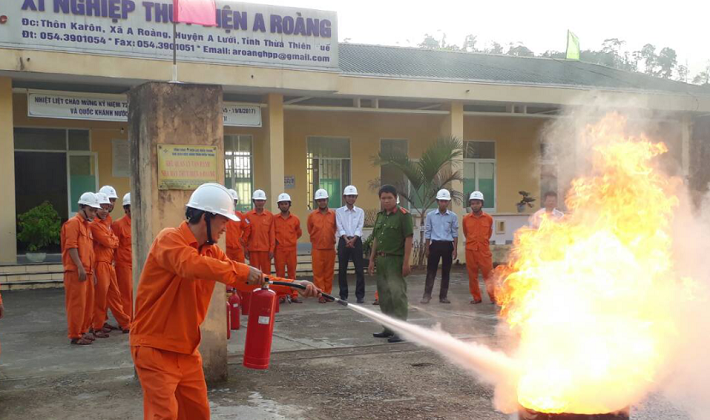 Xí nghiệp Thủy điện A Roàng chú trọng công tác phòng cháy chữa cháy