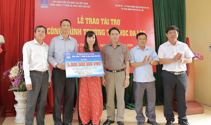 PVEP: Tài trợ 5 tỷ đồng xây dựng Trường Tiểu học Đa Lộc tại Hưng Yên