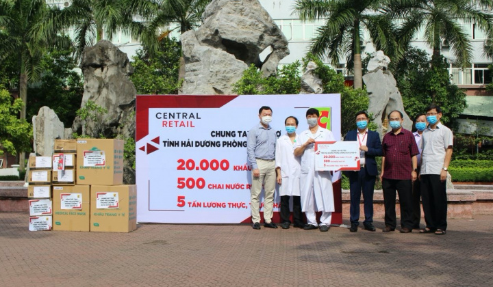 Central Retail hỗ trợ vật tư y tế và thực phẩm cùng tỉnh Hải Dương vượt dịch Covid-19