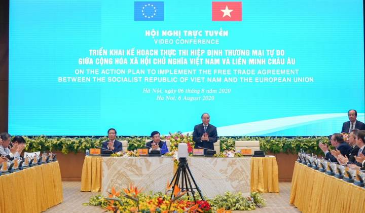 Thủ tướng chủ trì Hội nghị trực tuyến về Triển khai kế hoạch thực thi Hiệp định EVFTA