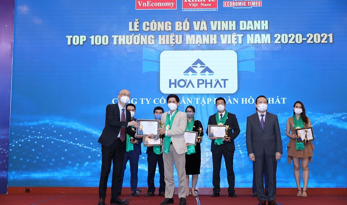 Hòa Phát được vinh danh Thương hiệu mạnh lần thứ 10 liên tiếp
