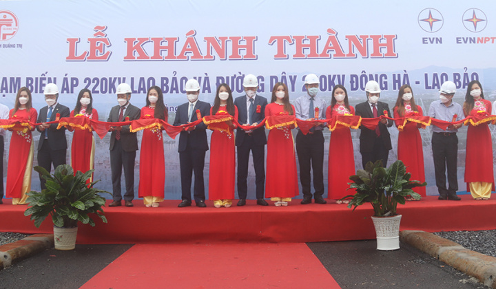 Khánh thành công trình Trạm biến áp 220kV Lao Bảo và đường dây 220kV Đông Hà – Lao Bảo