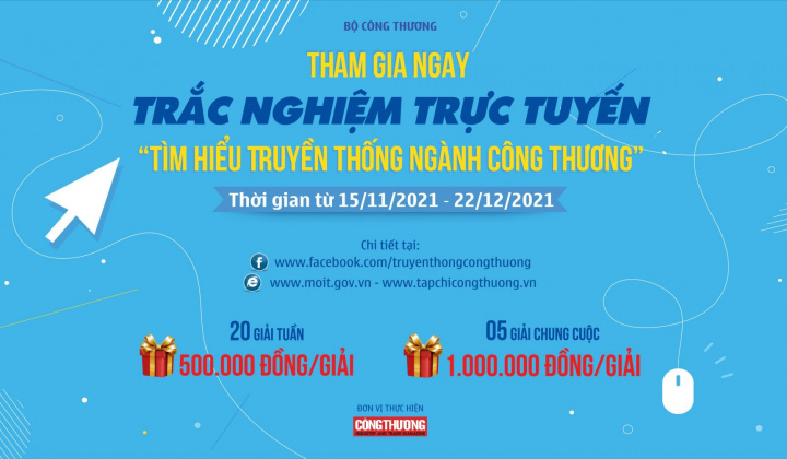 Tham gia ngay trắc nghiệm trực tuyến “Tìm hiểu Truyền thống ngành Công Thương”