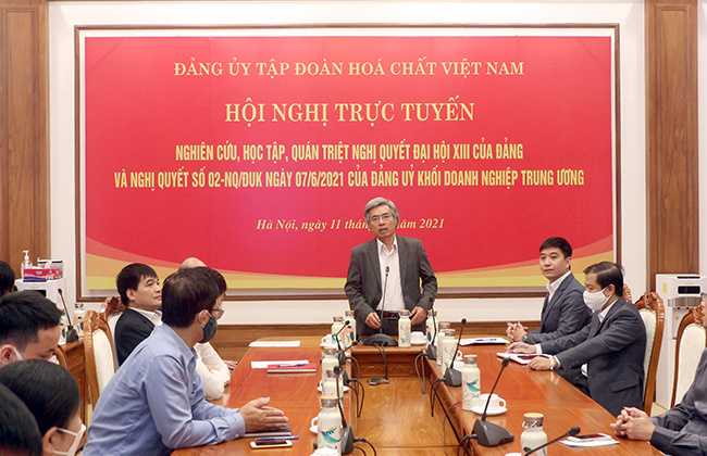 Đảng ủy VINACHEM: Tổ chức hội nghị quán triệt và triển khai Nghị quyết Đại hội XIII của Đảng theo hình thức trực tuyến