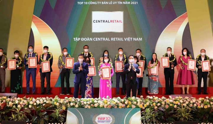 Central Retail đứng đầu Top 10 công ty bán lẻ uy tín tại Việt Nam năm 2021