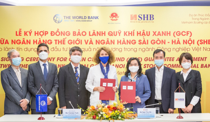 SHB và World Bank ký hợp đồng bảo lãnh Quỹ Khí hậu Xanh