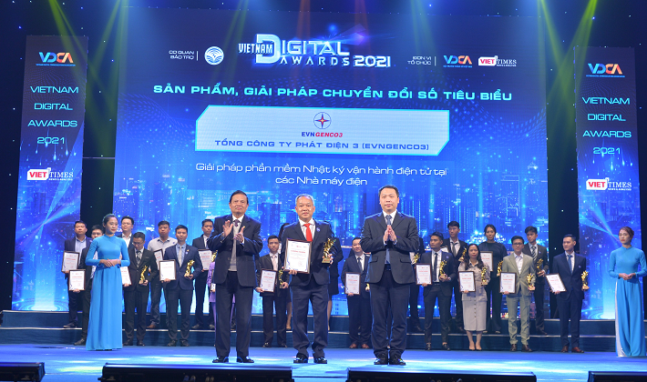 EVNGENCO3 nhận giải thưởng “Sản phẩm, giải pháp công nghệ số tiêu biểu năm 2021”