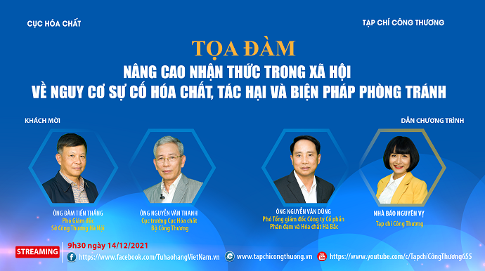 [TỌA ĐÀM TRỰC TUYẾN] Nâng cao nhận thức trong xã hội về nguy cơ, sự cố hóa chất, tác hại và biện pháp phòng tránh