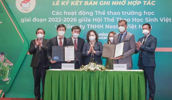 Nestlé Việt Nam ký kết tài trợ 38 tỷ đồng cho các hoạt động thể thao trường học